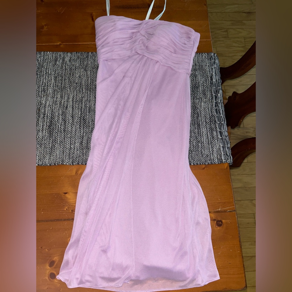 Purple David’s bridal dress. Size: 0. Bridesmaid dress.